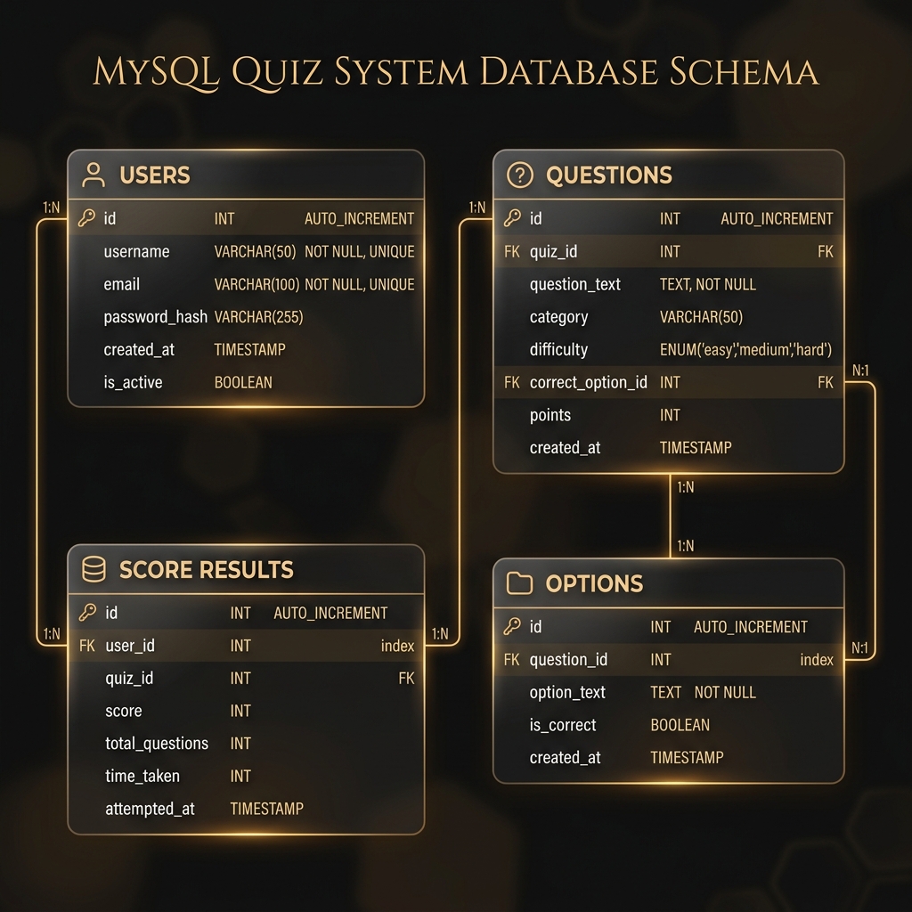 MySQL Database Schema Diagram
